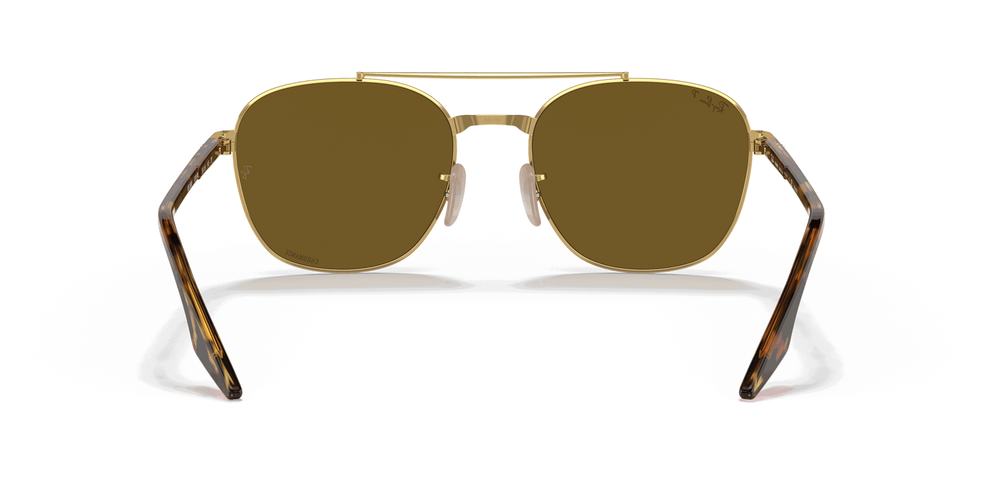 [Brown Lenses, Polished Arista Gold Frame]