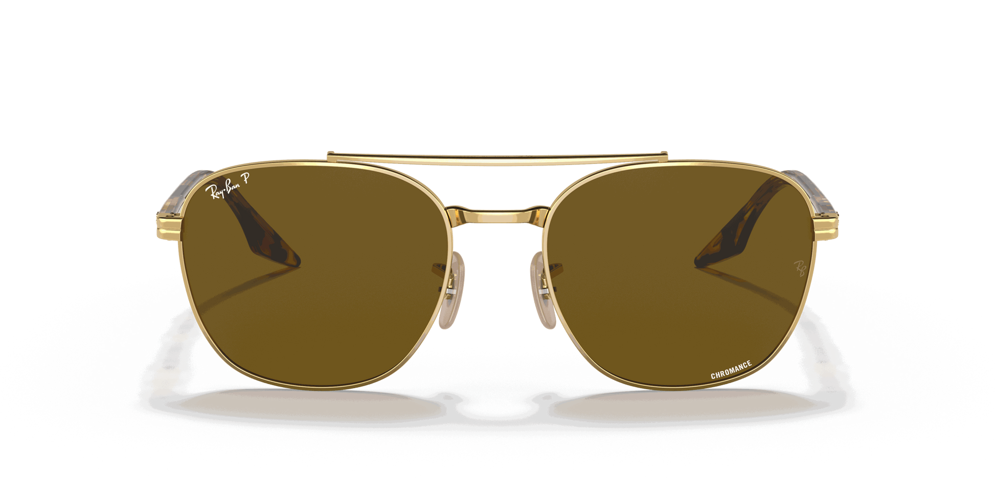[Brown Lenses, Polished Arista Gold Frame]
