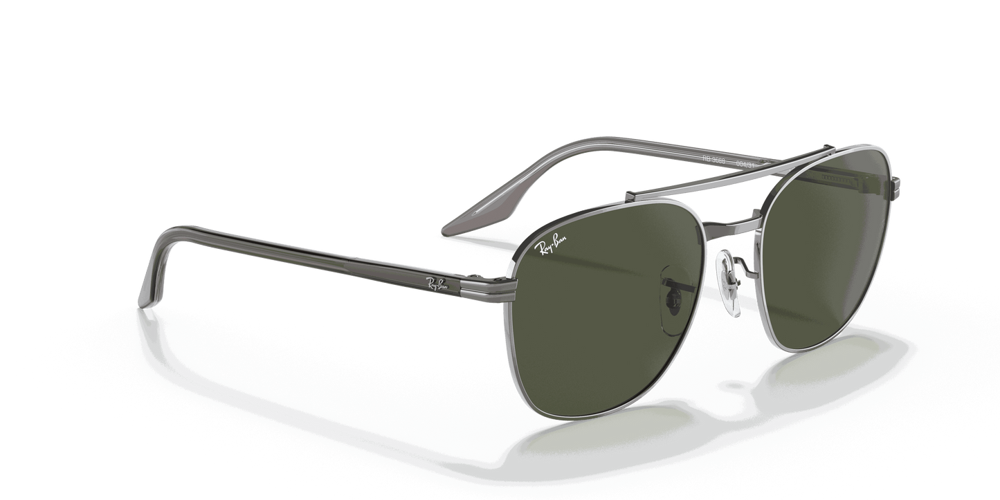 [Green Lenses, Polished Gunmetal Frame]
