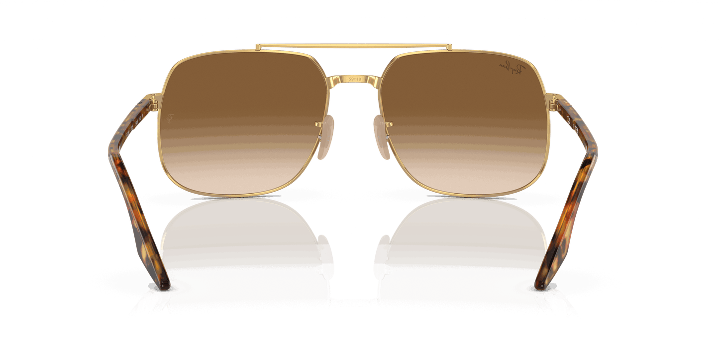 [Brown Lenses, Polished Arista Gold Frame]