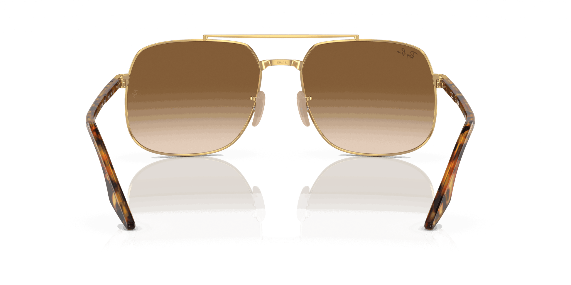 [Brown Lenses, Polished Arista Gold Frame]