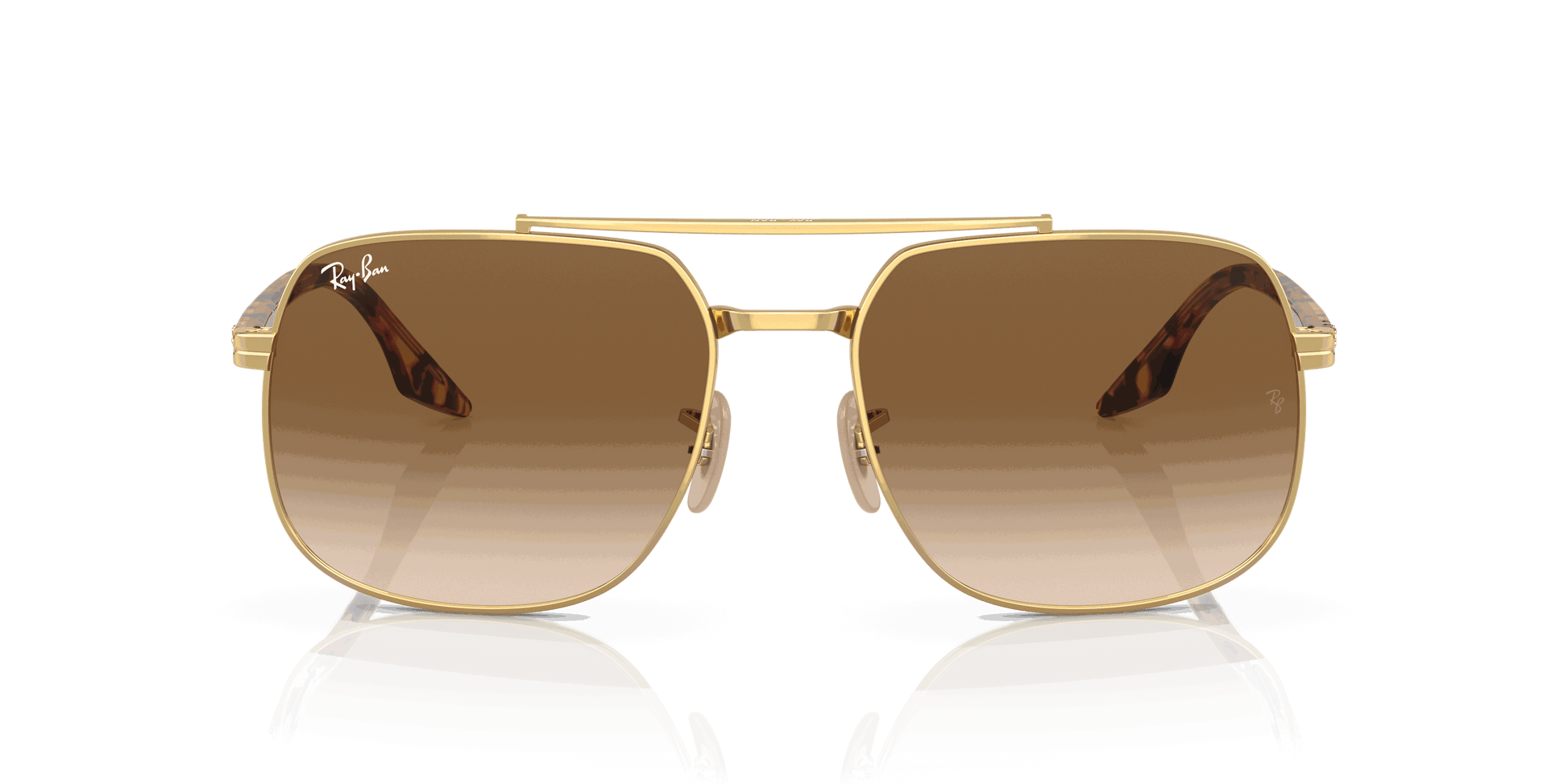 [Brown Lenses, Polished Arista Gold Frame]