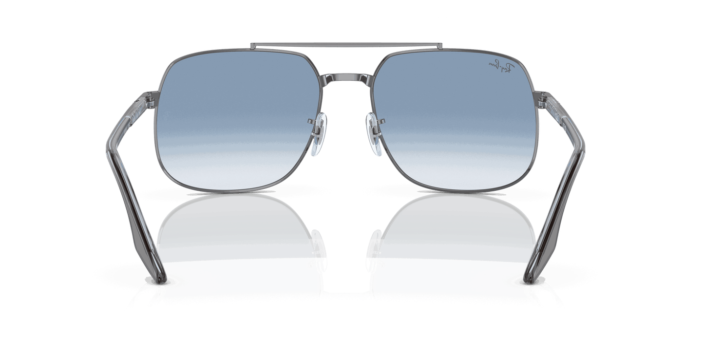 [Gradient Blue Lenses, Polished Gunmetal Frame]