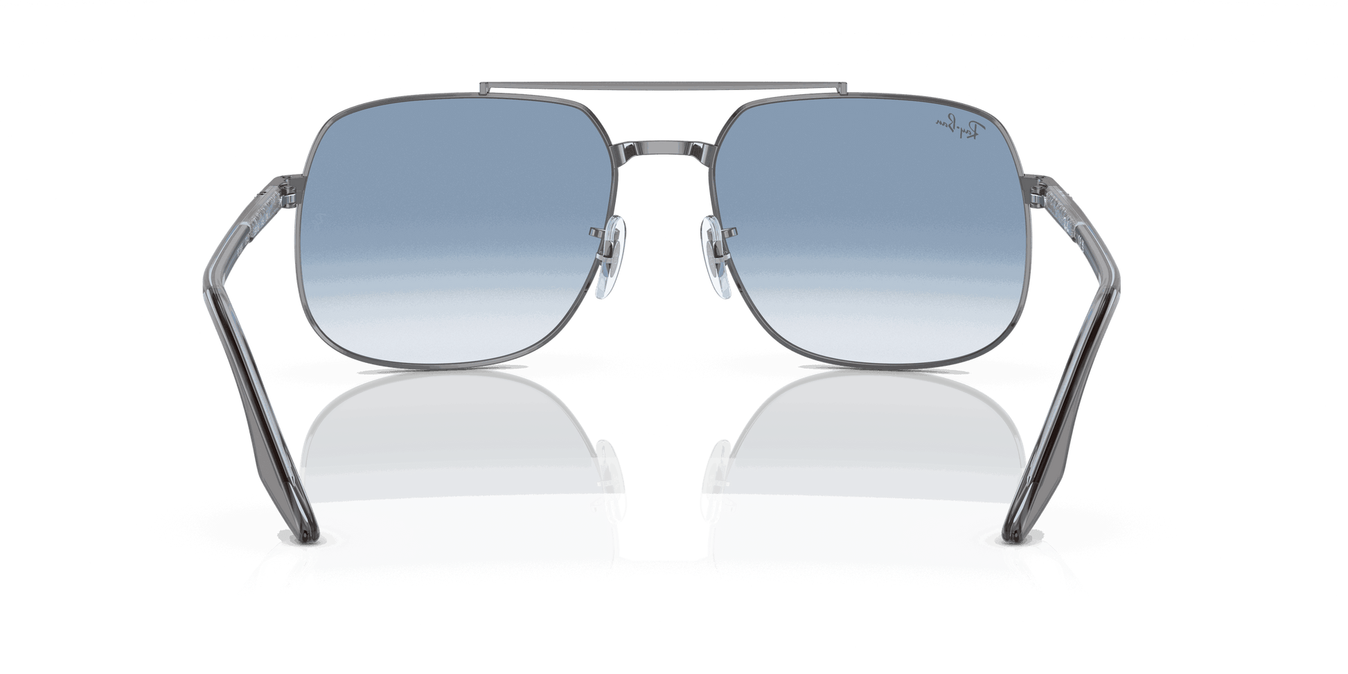 [Gradient Blue Lenses, Polished Gunmetal Frame]