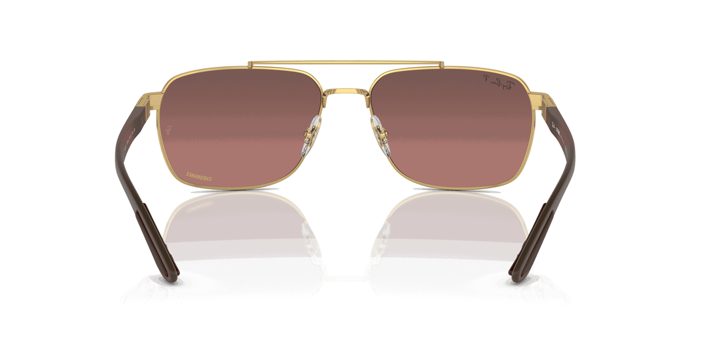 [Purple/Gold Lenses, Polished Arista Gold Frame]