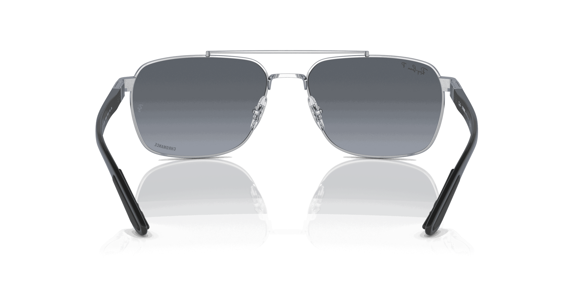 [Blue/Gold Lenses, Polished Silver Frame]