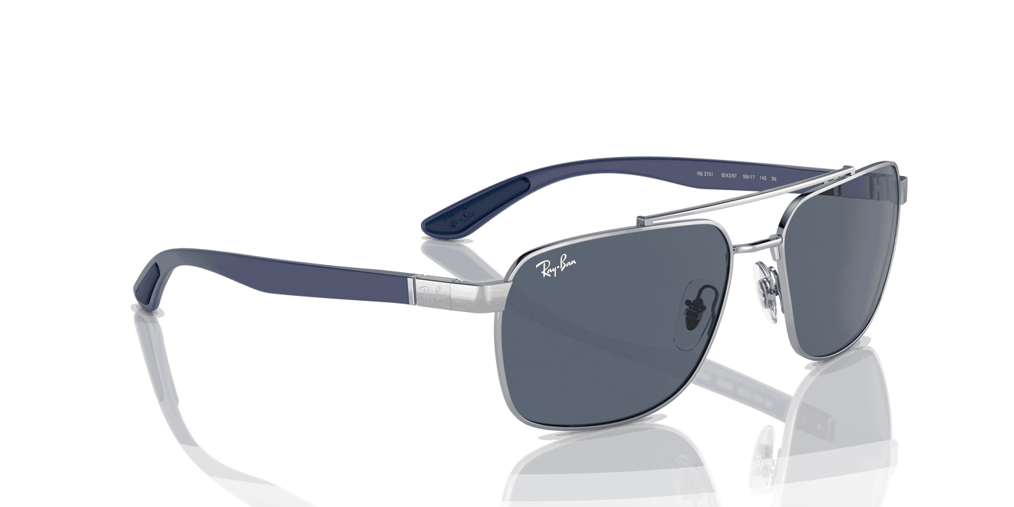 [Dark Grey Lenses, Polished Silver Frame]