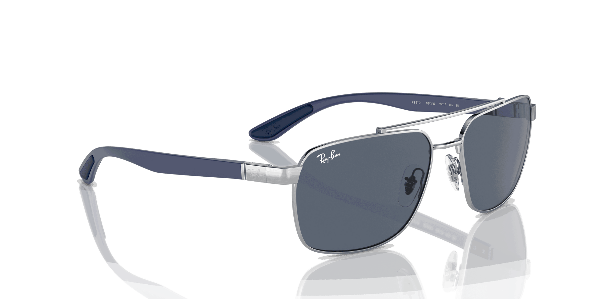 [Dark Grey Lenses, Polished Silver Frame]