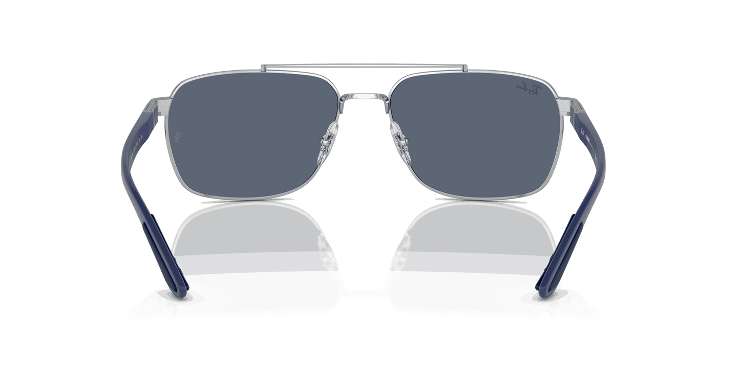 [Dark Grey Lenses, Polished Silver Frame]