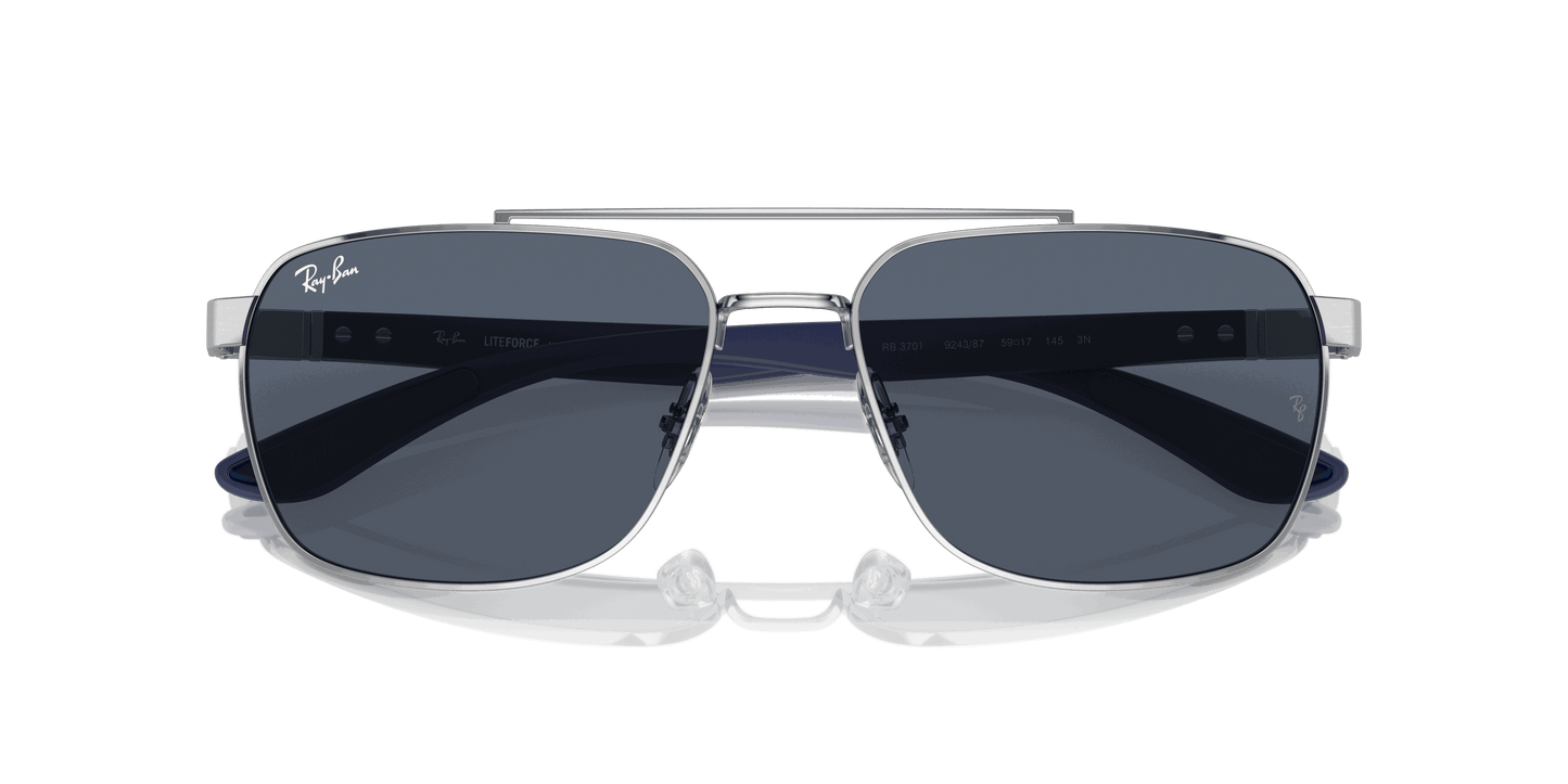 [Dark Grey Lenses, Polished Silver Frame]