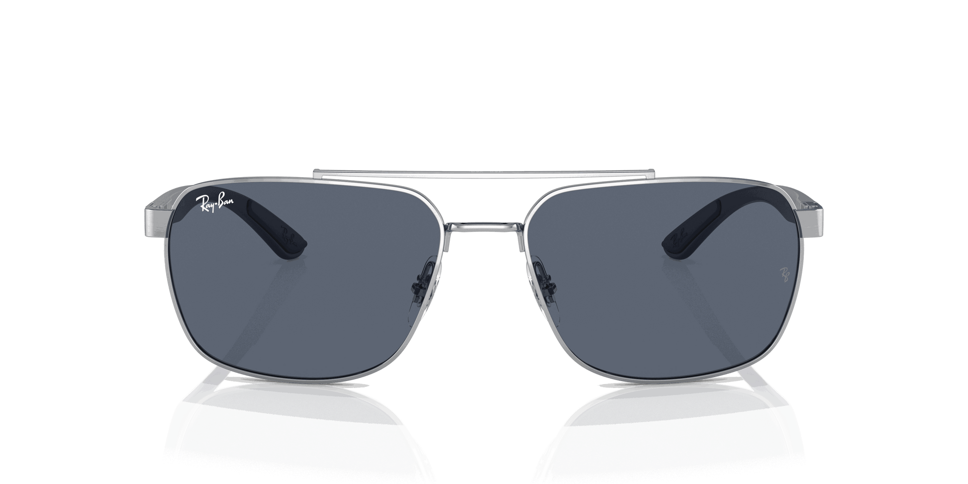 [Dark Grey Lenses, Polished Silver Frame]