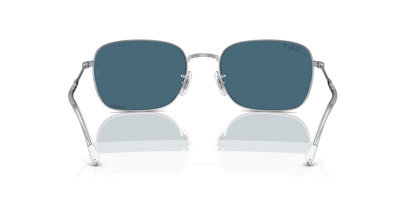 [Blue Lenses, Polished Silver Frame]