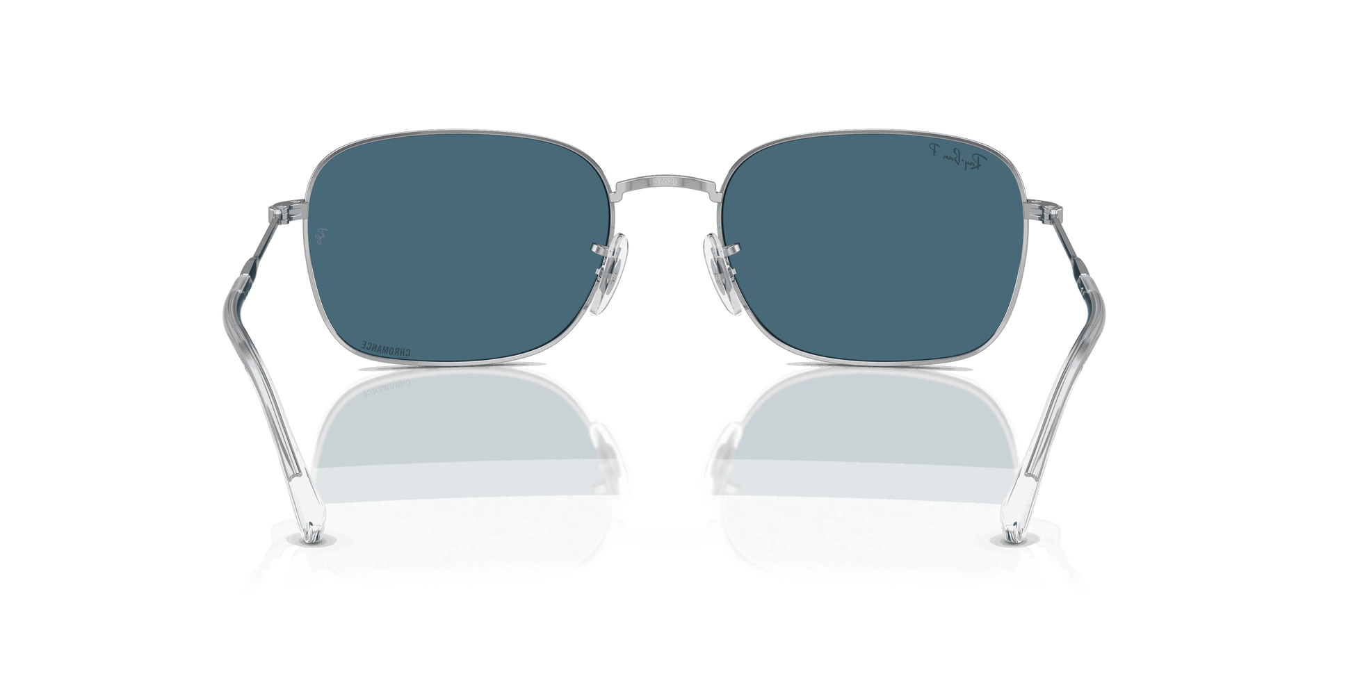 [Blue Lenses, Polished Silver Frame]