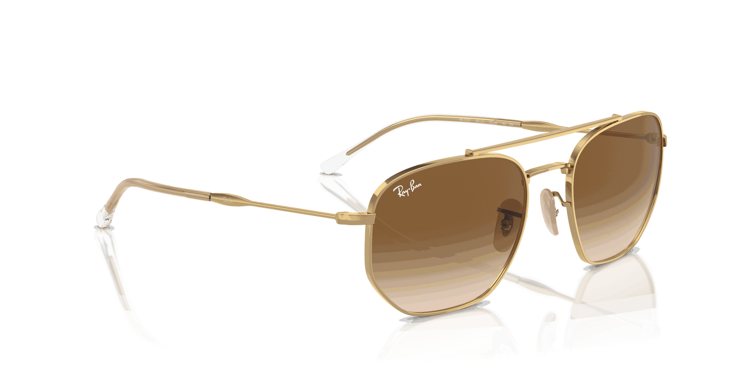 [Brown Lenses, Polished Arista Gold Frame]