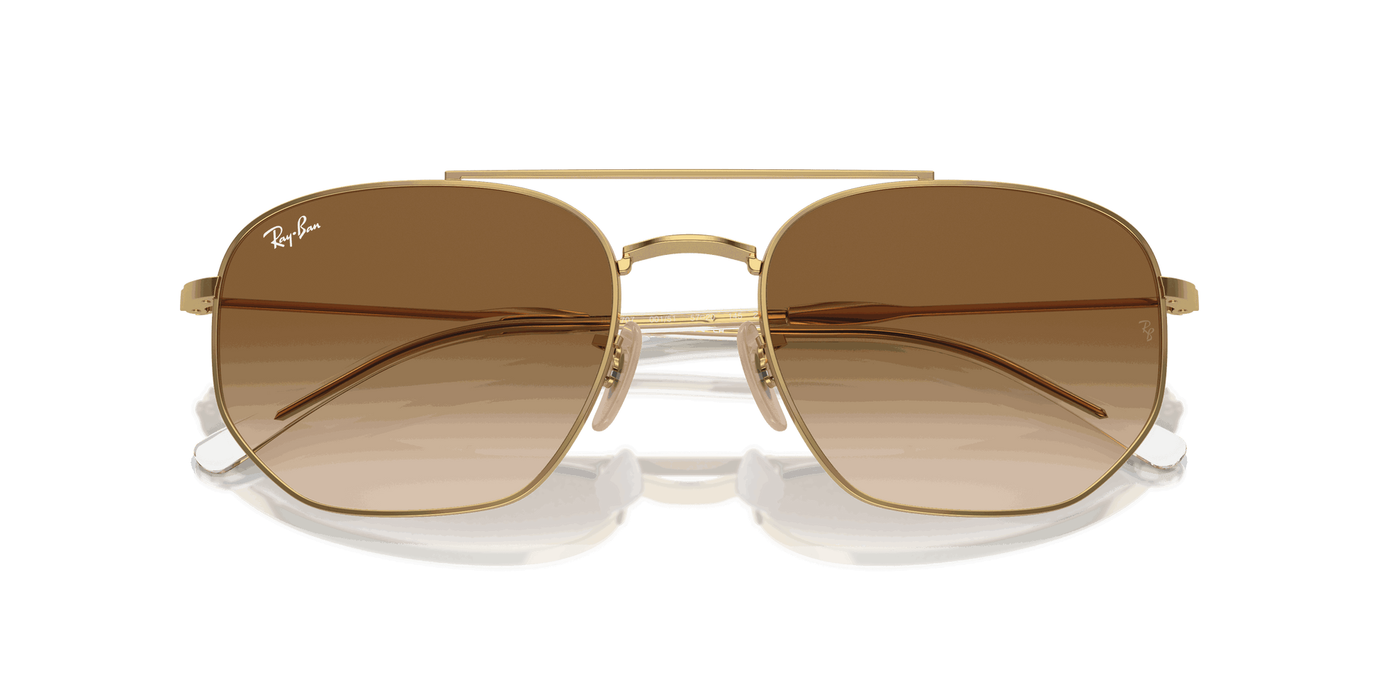 [Brown Lenses, Polished Arista Gold Frame]