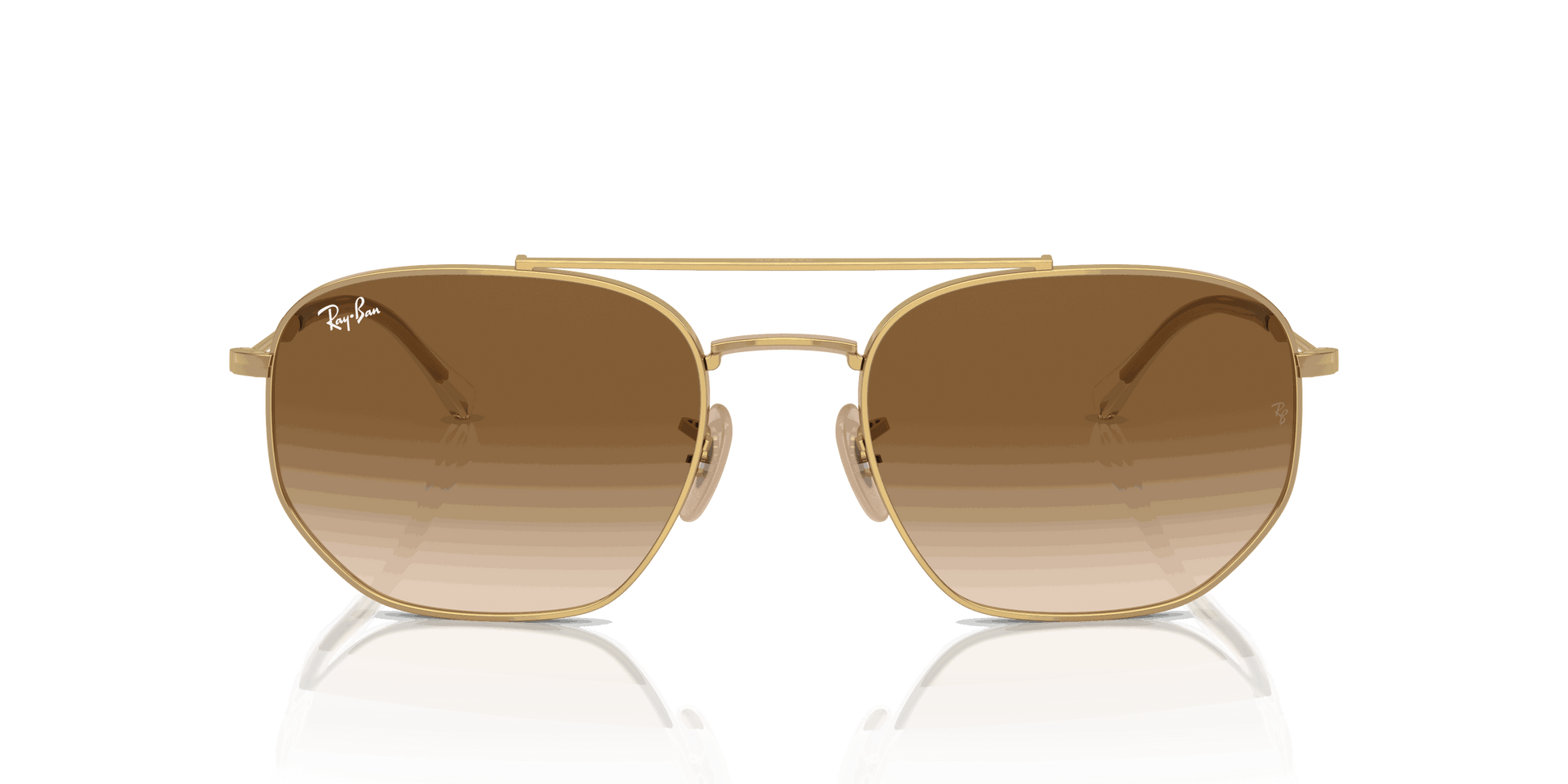 [Brown Lenses, Polished Arista Gold Frame]
