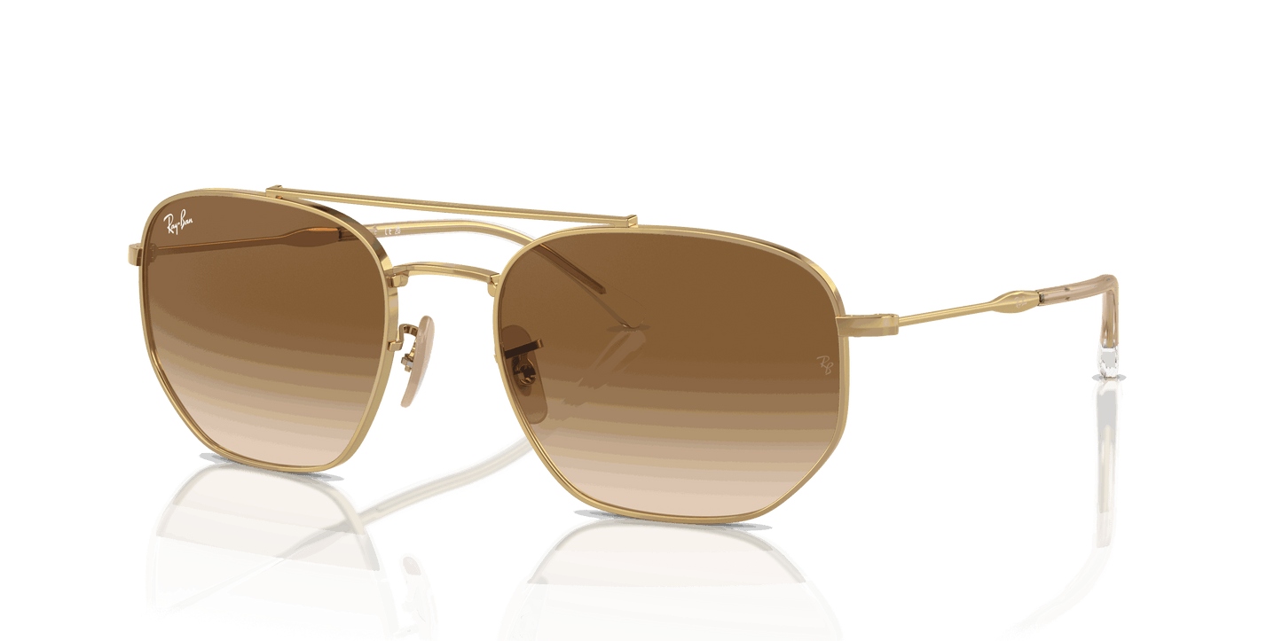 [Brown Lenses, Polished Arista Gold Frame]