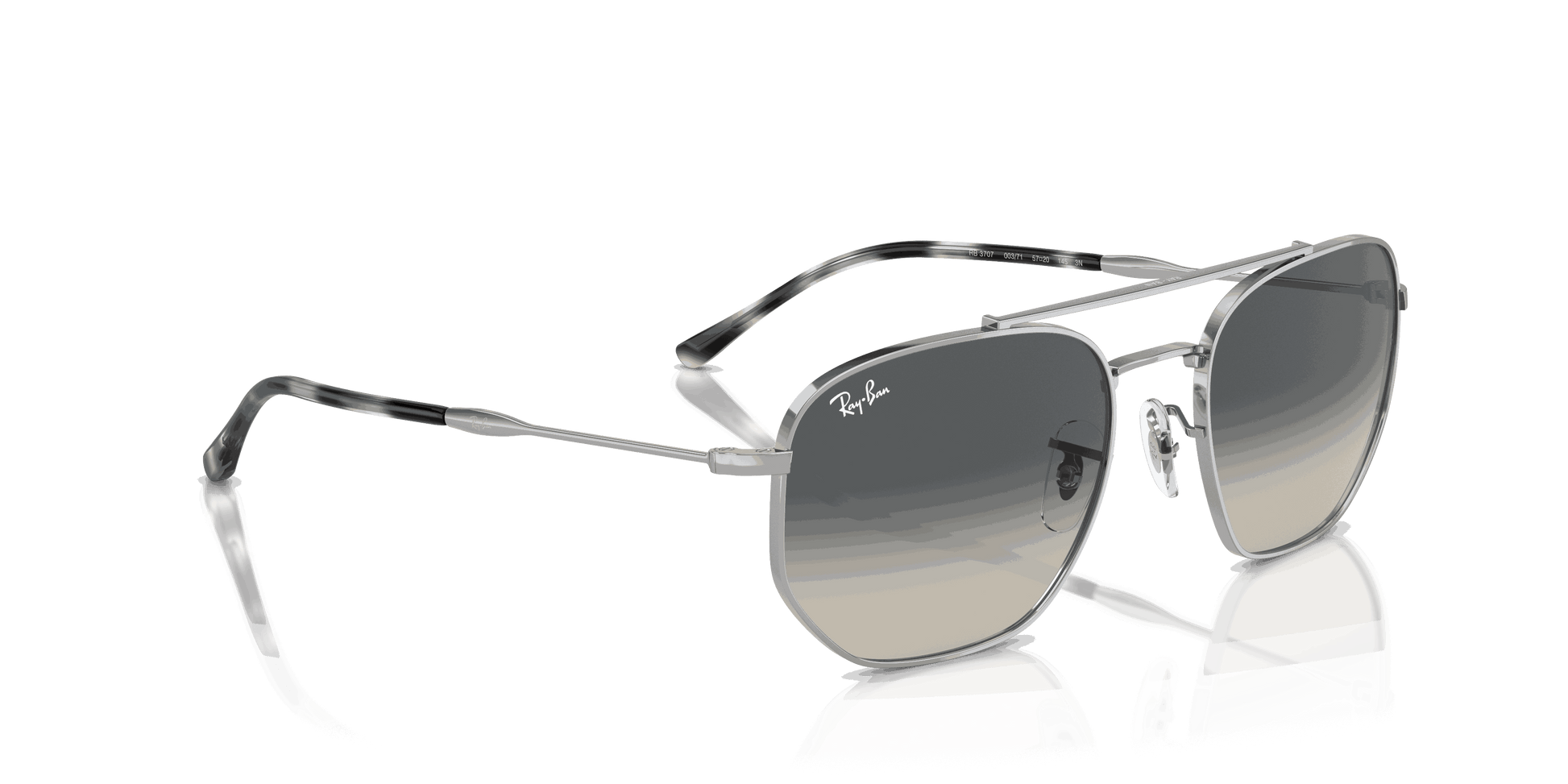 [Grey Lenses, Polished Silver Frame]