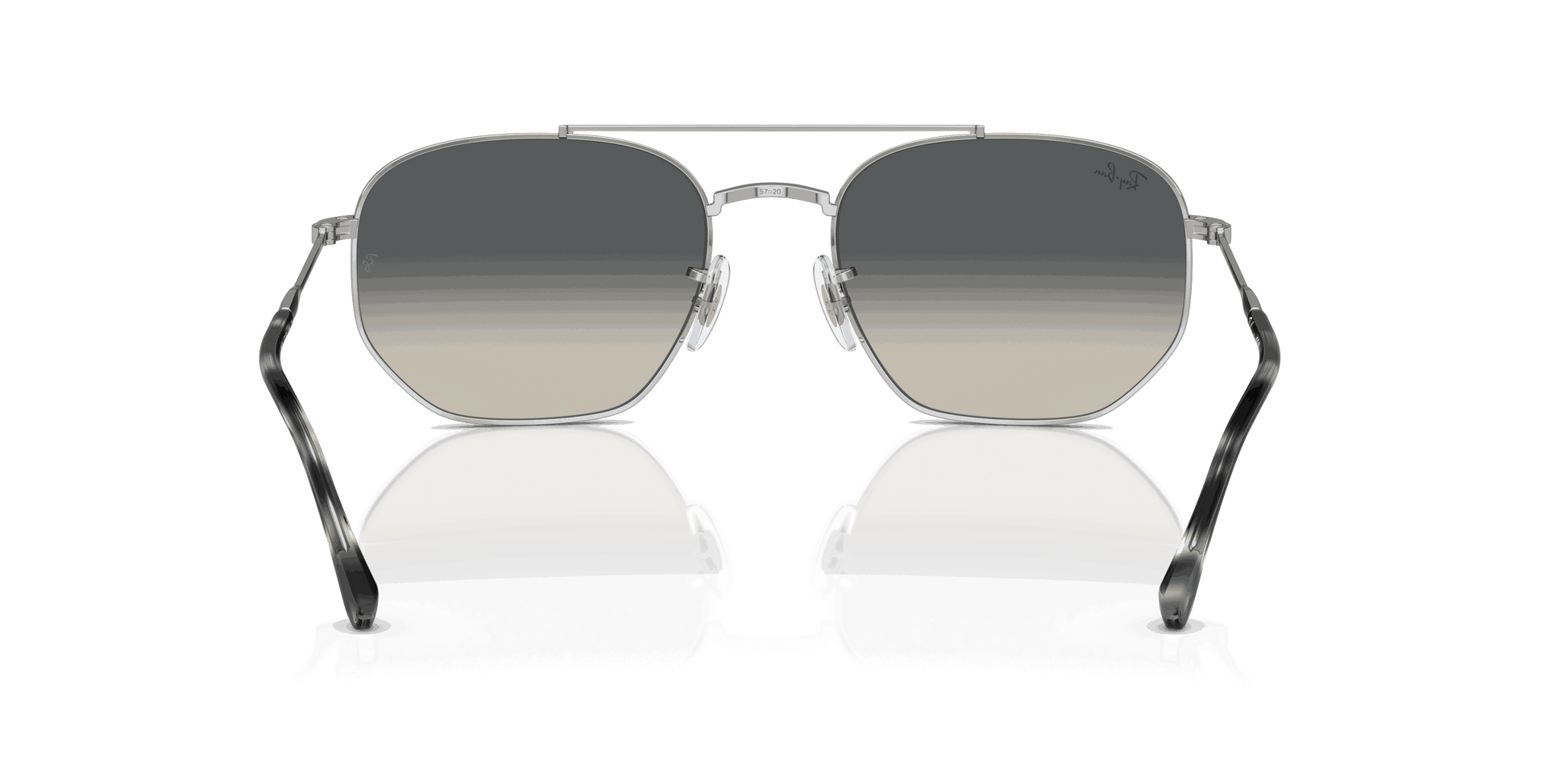 [Grey Lenses, Polished Silver Frame]