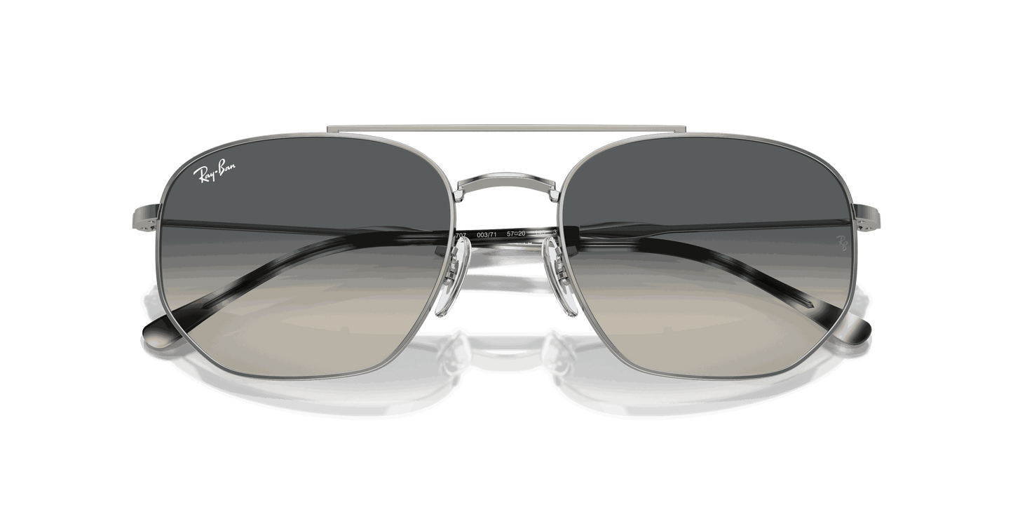 [Grey Lenses, Polished Silver Frame]