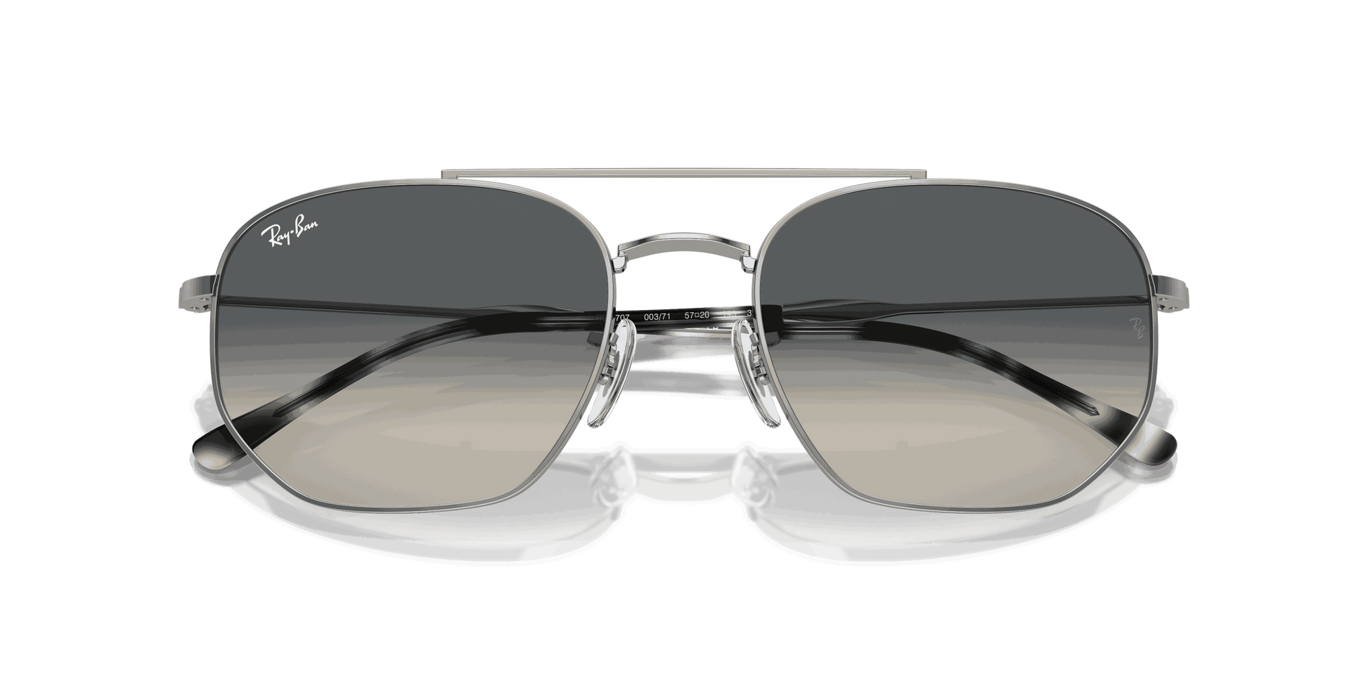 [Grey Lenses, Polished Silver Frame]
