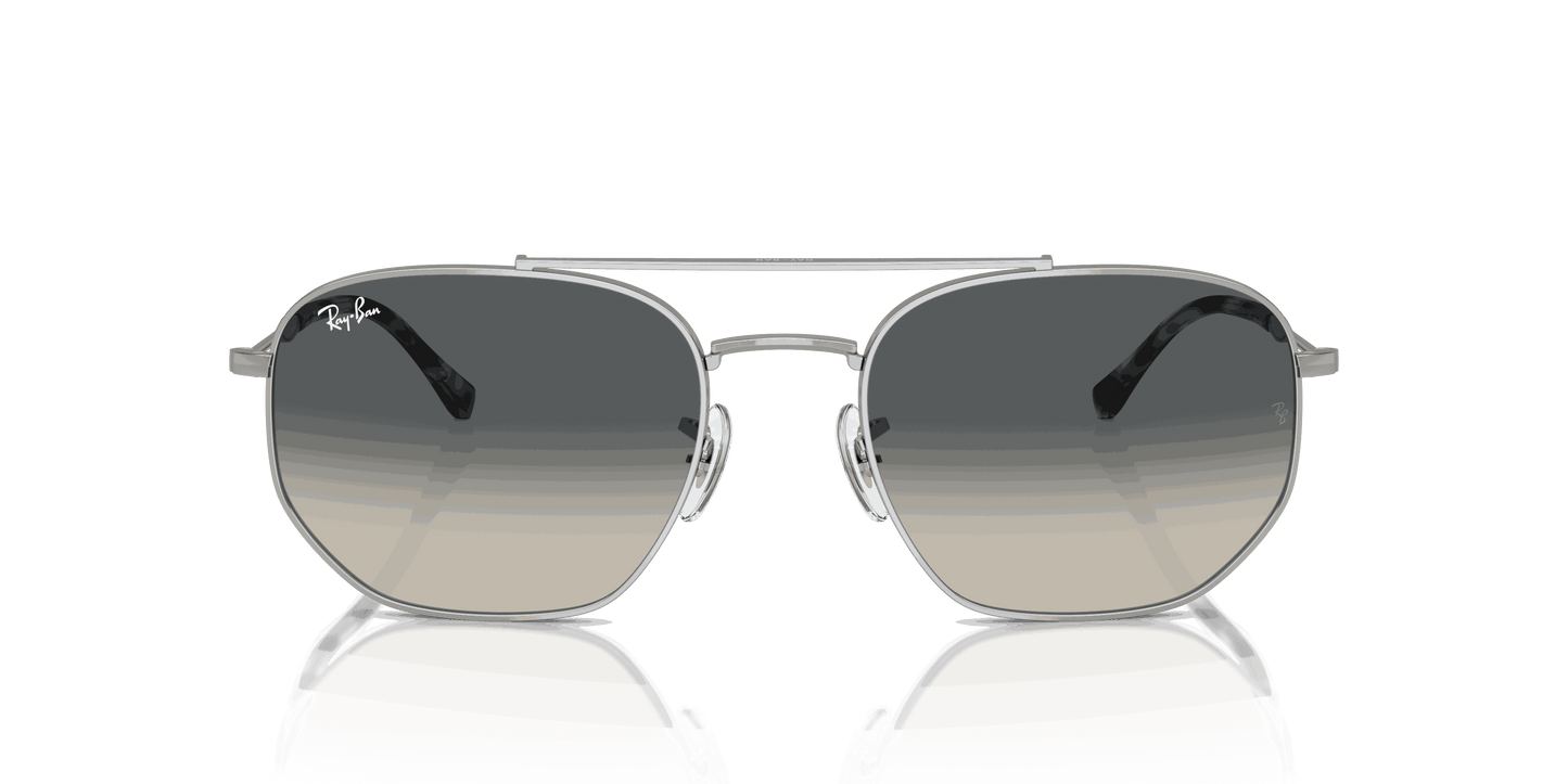 [Grey Lenses, Polished Silver Frame]