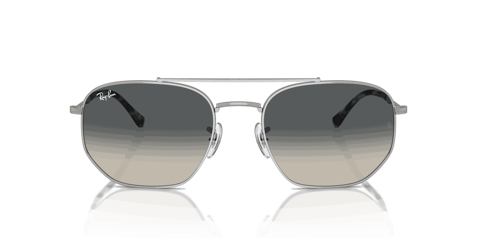 [Grey Lenses, Polished Silver Frame]