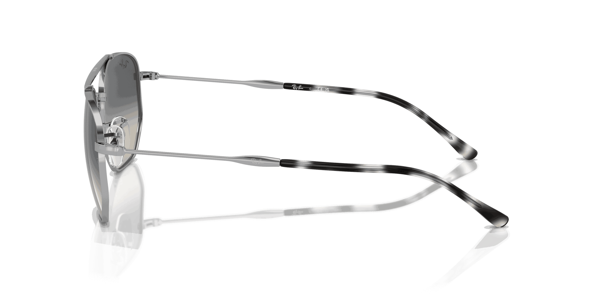 [Grey Lenses, Polished Silver Frame]