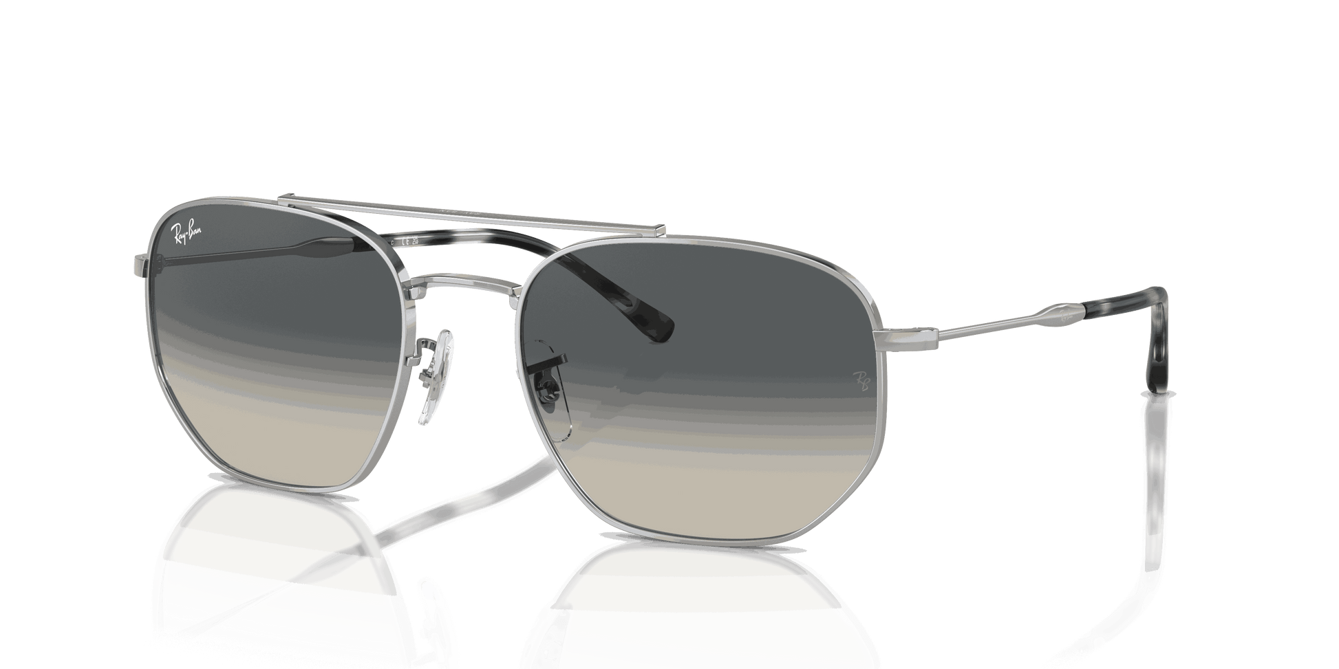 [Grey Lenses, Polished Silver Frame]
