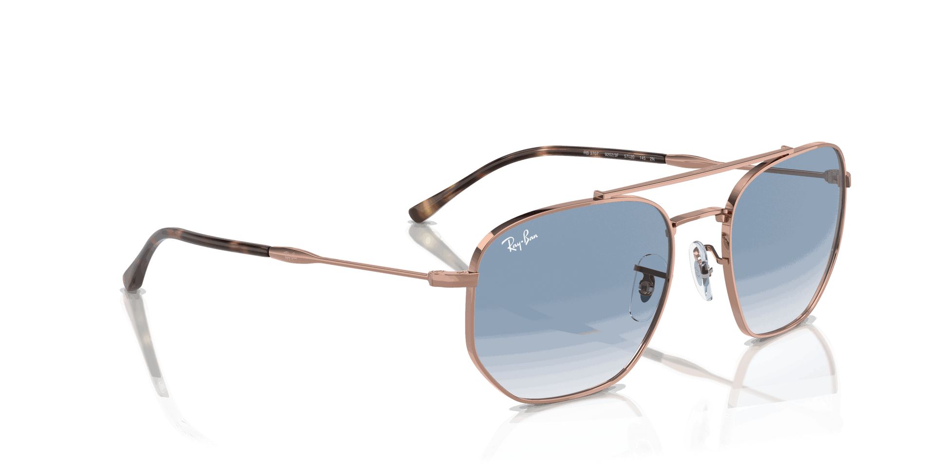 [Blue Lenses, Polished Rose Gold Frame]