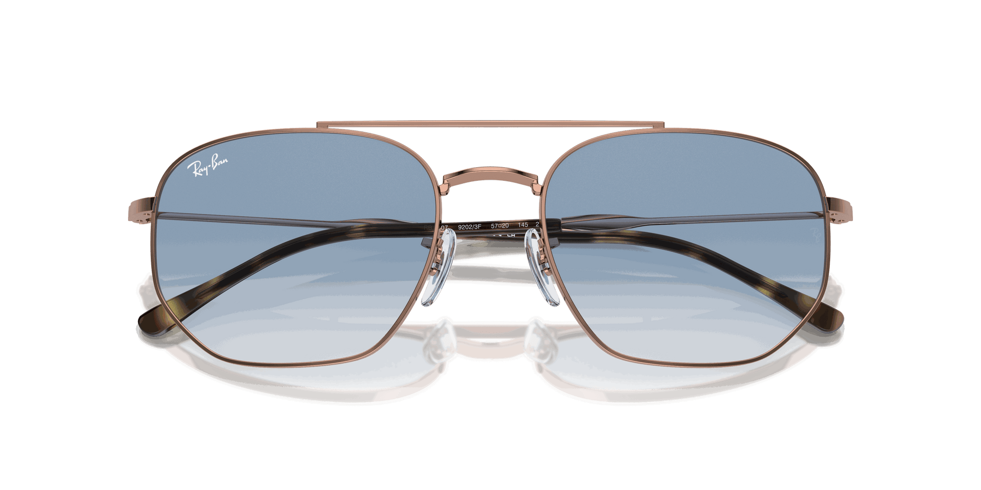 [Blue Lenses, Polished Rose Gold Frame]