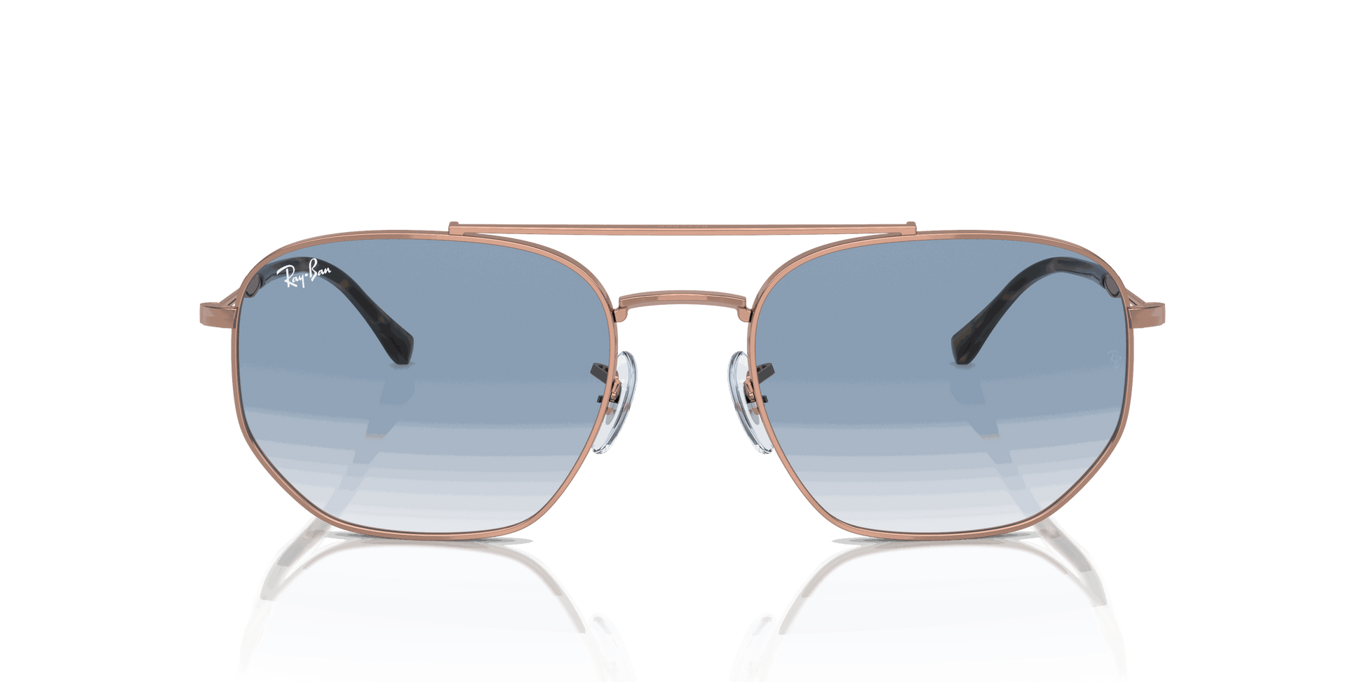 [Blue Lenses, Polished Rose Gold Frame]