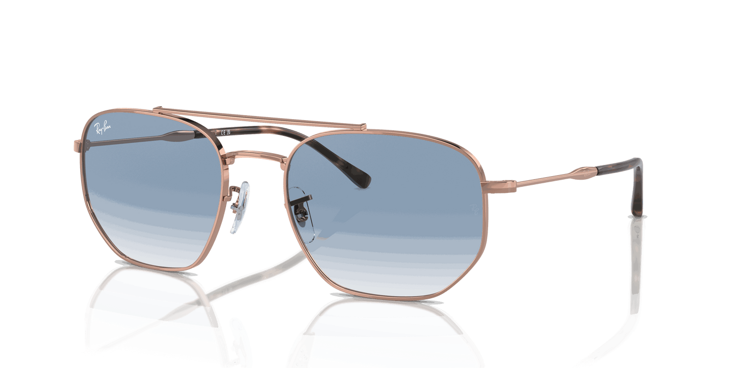 [Blue Lenses, Polished Rose Gold Frame]