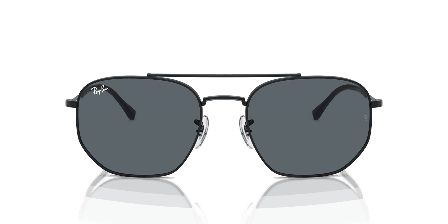 [Blue Lenses, Polished Black Frame]