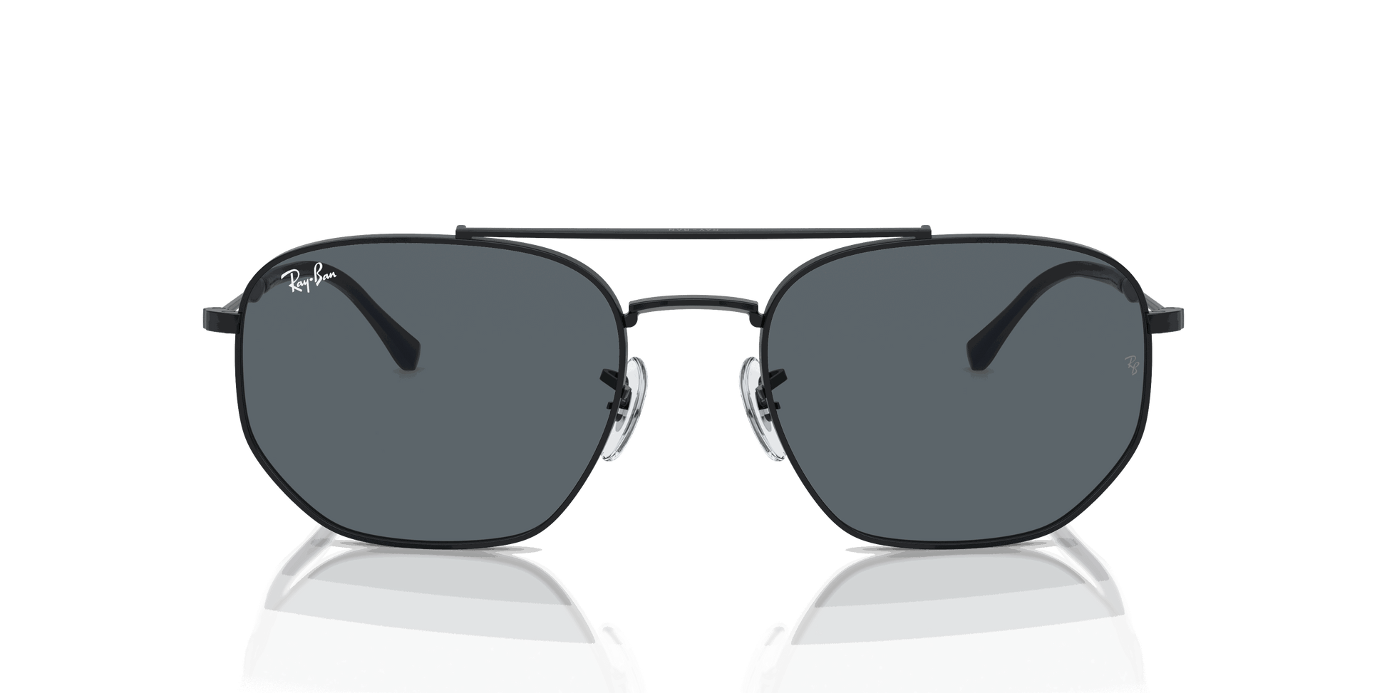 [Blue Lenses, Polished Black Frame]