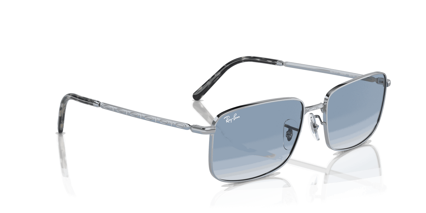 [Blue Lenses, Polished Silver Frame]