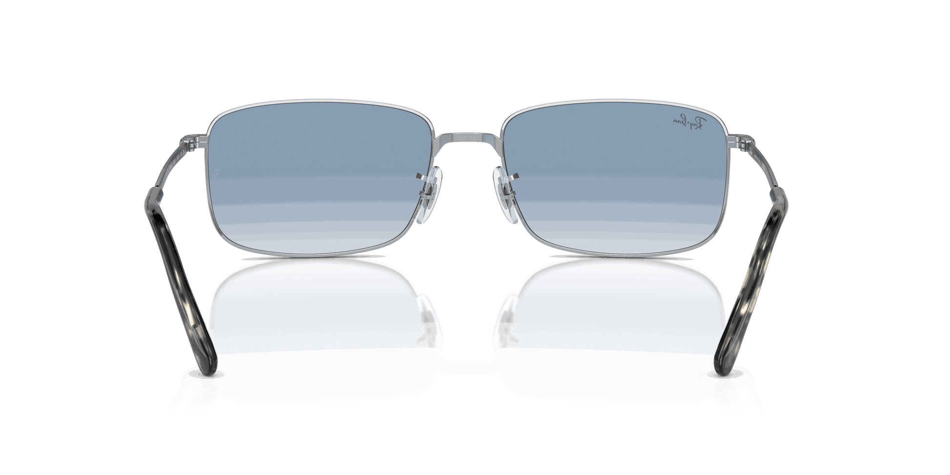 [Blue Lenses, Polished Silver Frame]