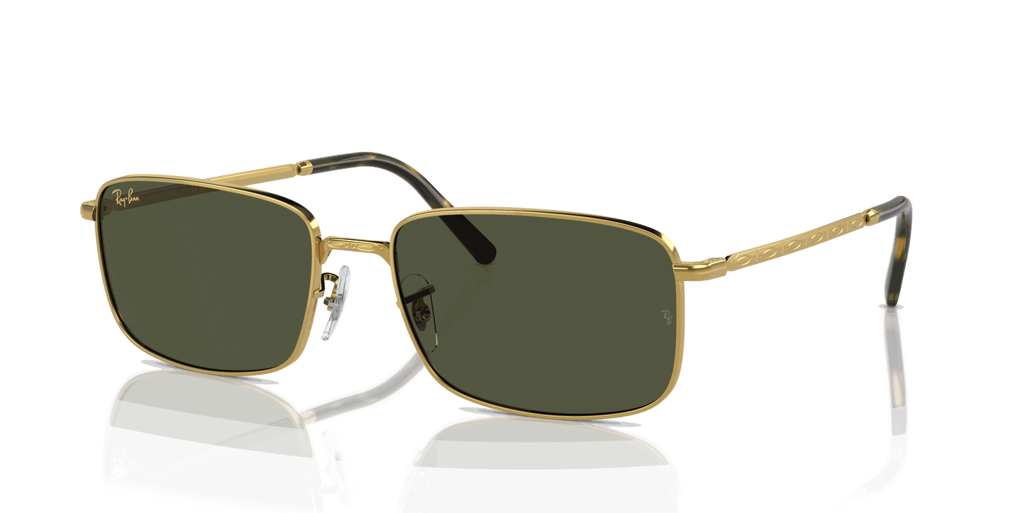 [Green Lenses, Polished Gold Frame]