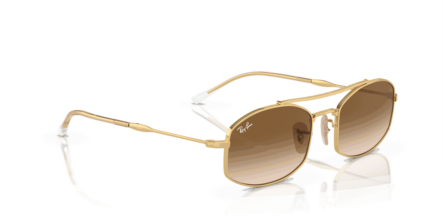 [Light Brown Lenses, Polished Arista Gold Frame]