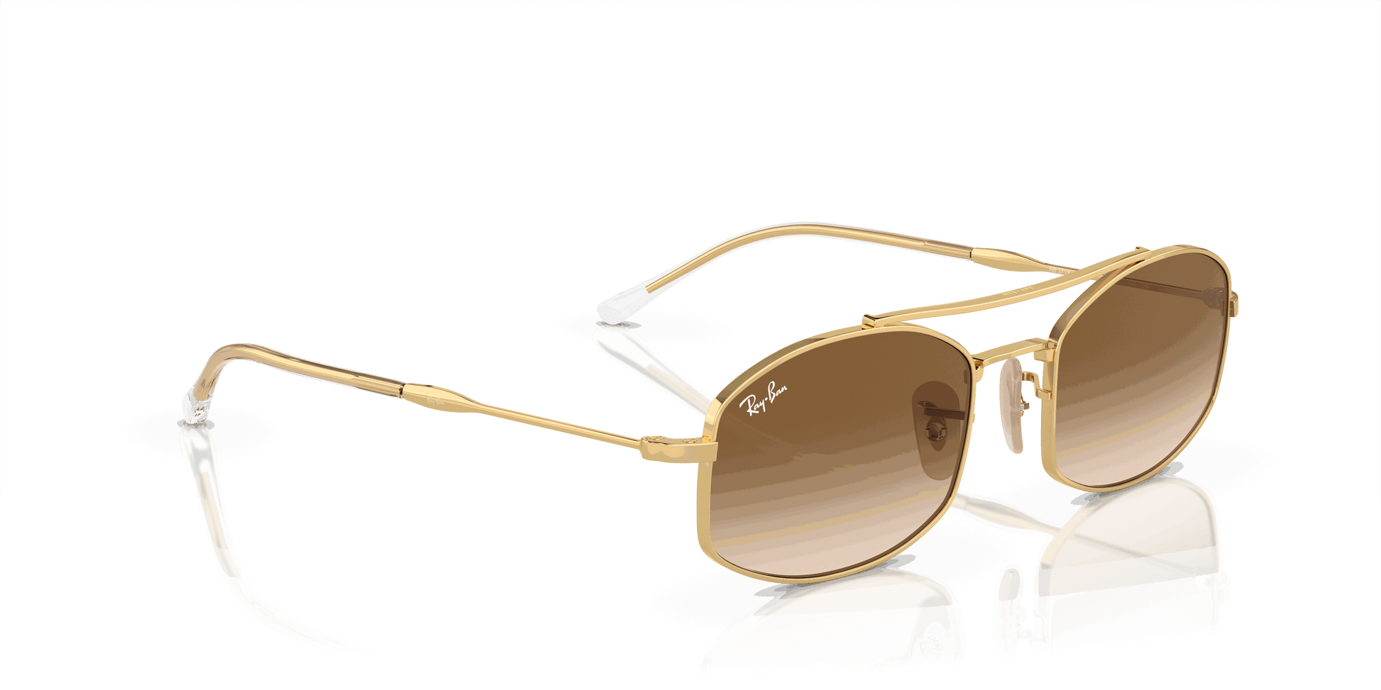 [Light Brown Lenses, Polished Arista Gold Frame]