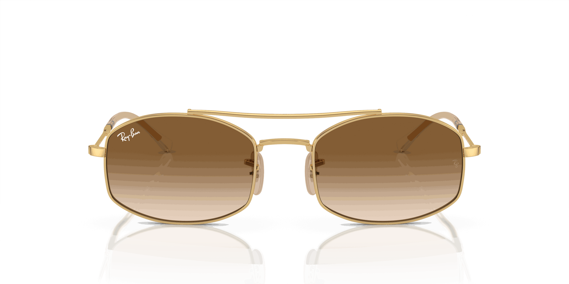 [Light Brown Lenses, Polished Arista Gold Frame]