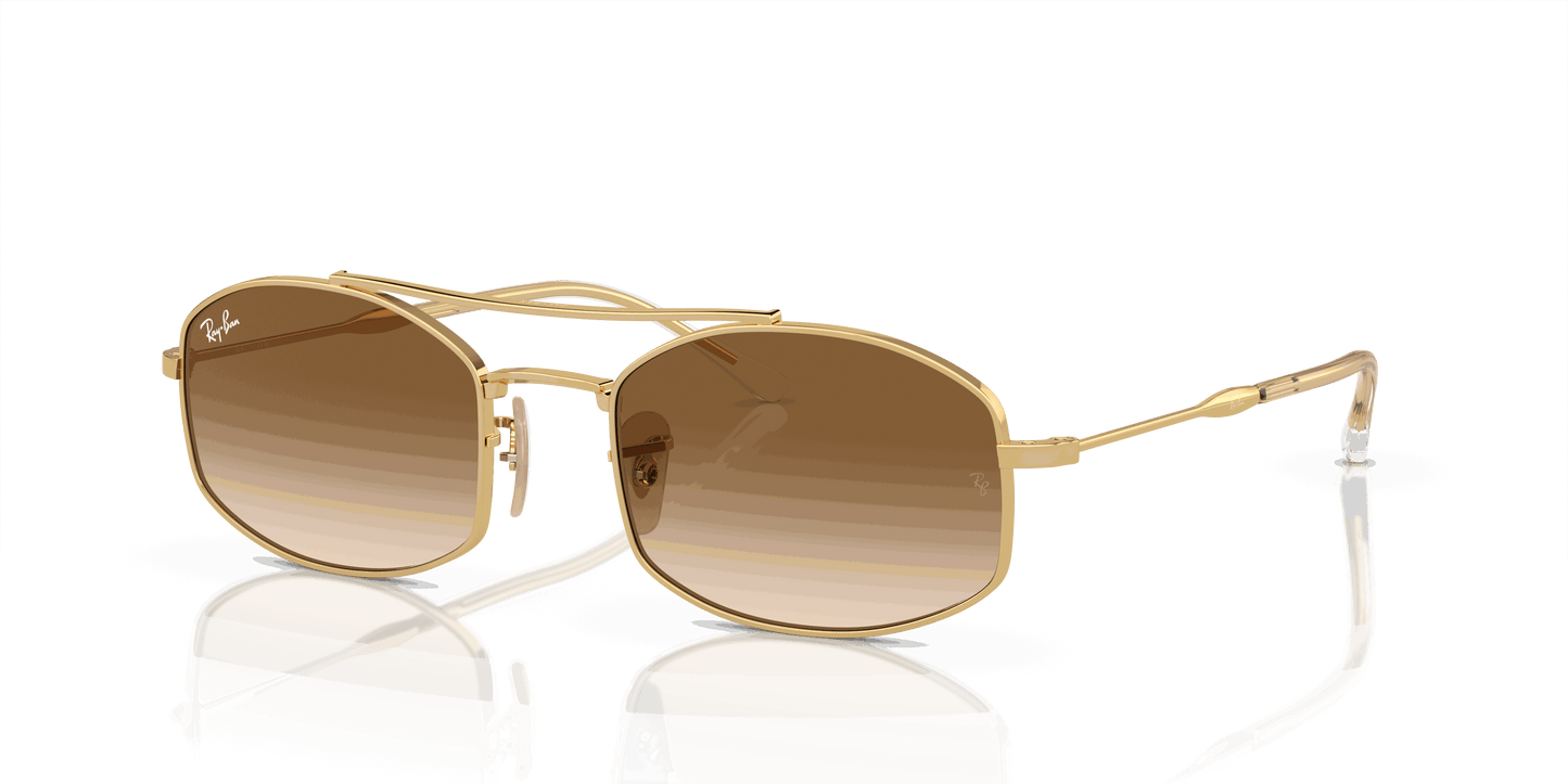 [Light Brown Lenses, Polished Arista Gold Frame]