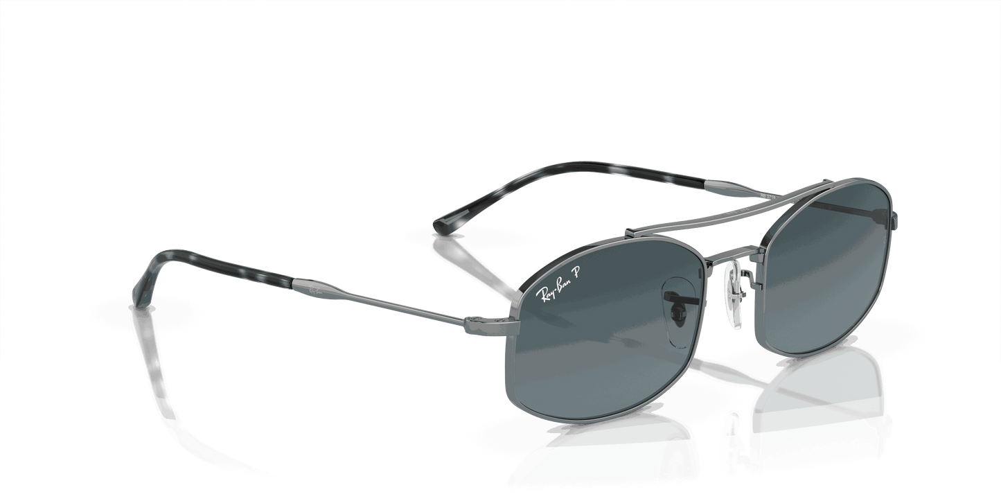 [Dark Blue Lenses, Polished Gunmetal Frame]