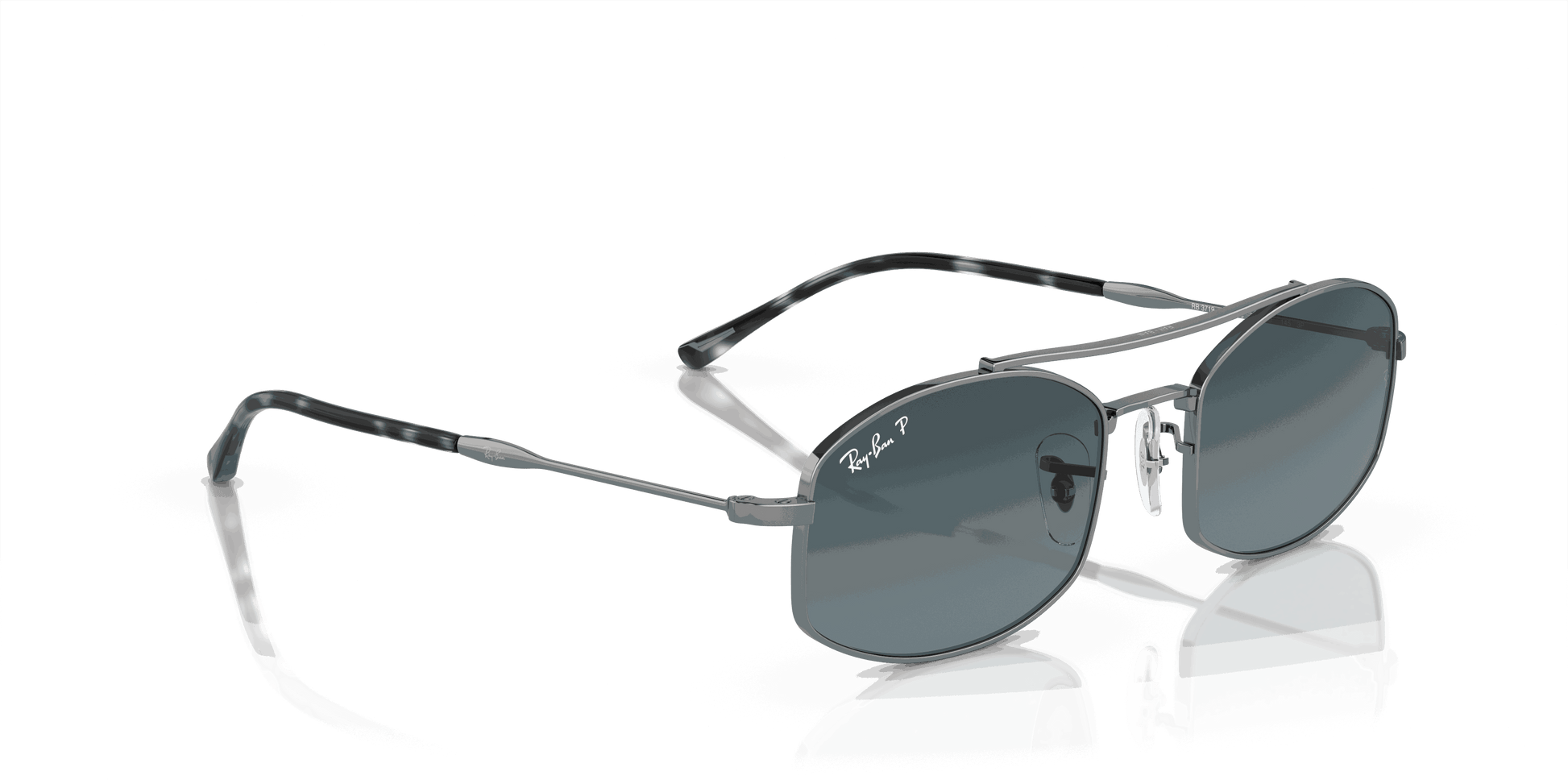 [Dark Blue Lenses, Polished Gunmetal Frame]