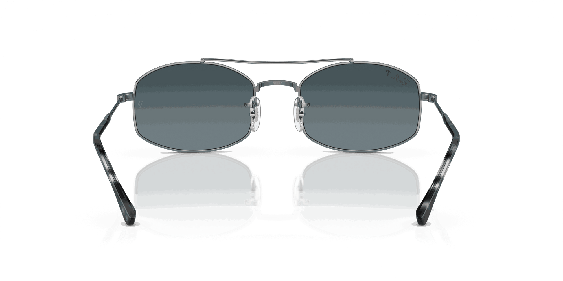 [Dark Blue Lenses, Polished Gunmetal Frame]