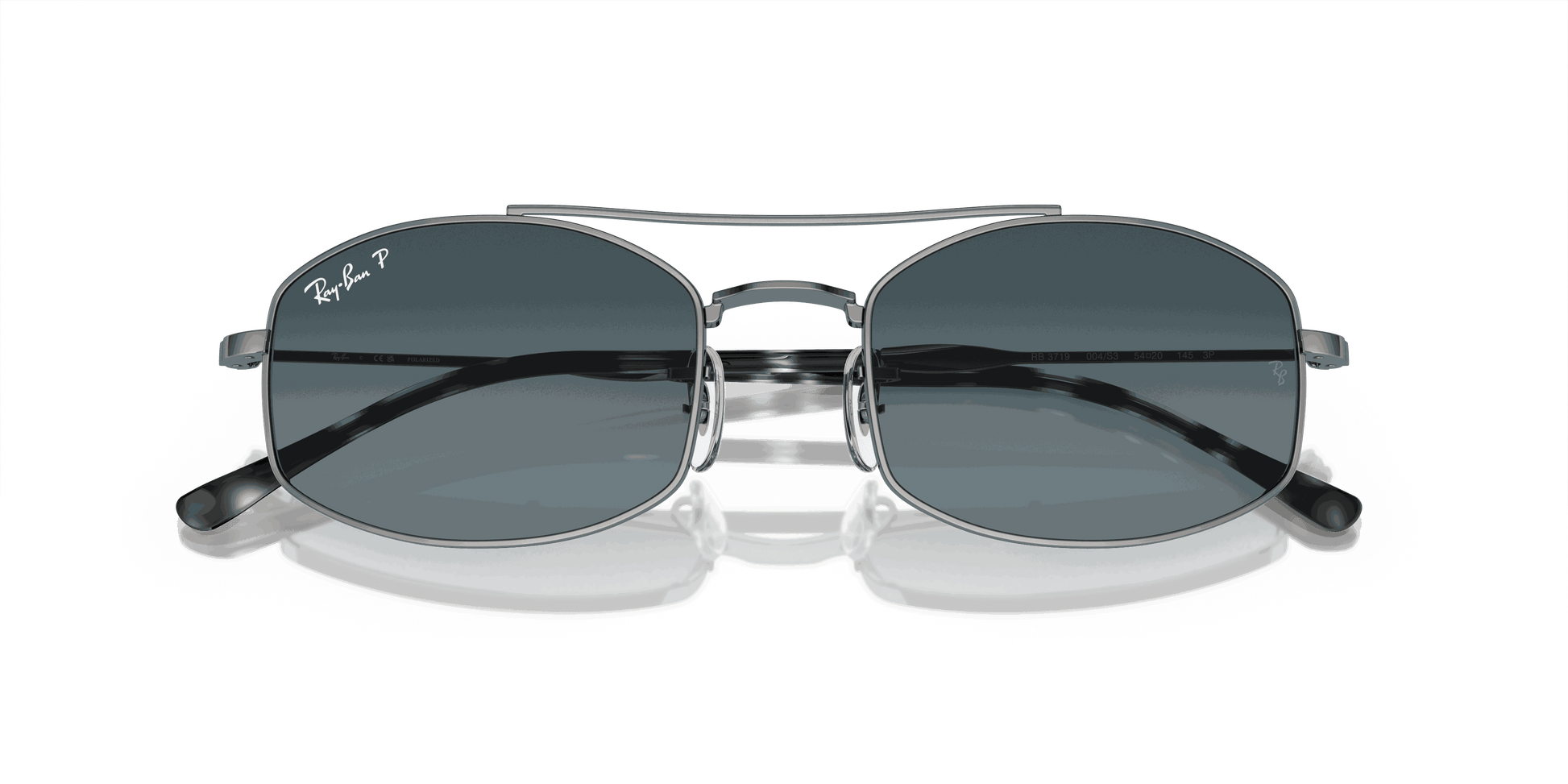 [Dark Blue Lenses, Polished Gunmetal Frame]