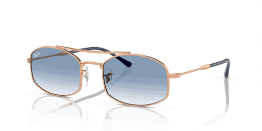 [Light Blue Lenses, Polished Rose Gold Frame]