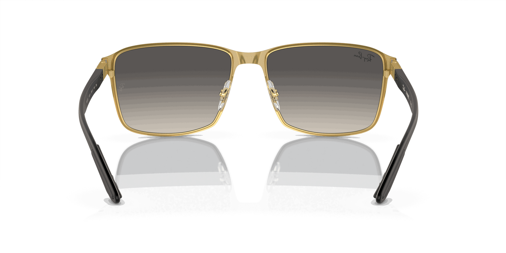 [Grey Lenses, Polished Black On Gold Frame]