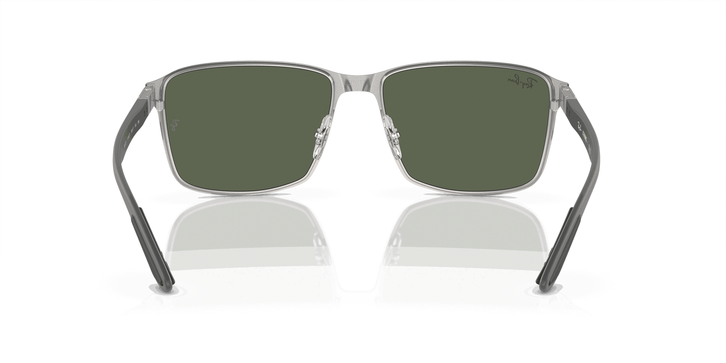 [Dark Green Lenses, Polished Black On Silver Frame]
