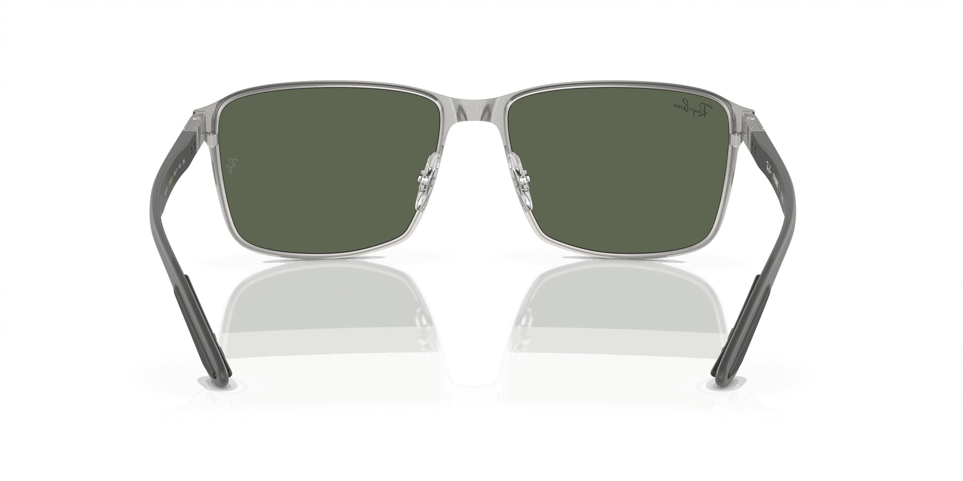 [Dark Green Lenses, Polished Black On Silver Frame]